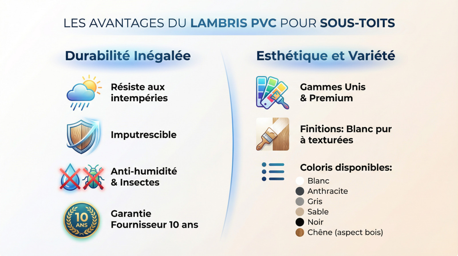 Pose d'un habillage sous toit en pvc résistant pour protéger la charpente