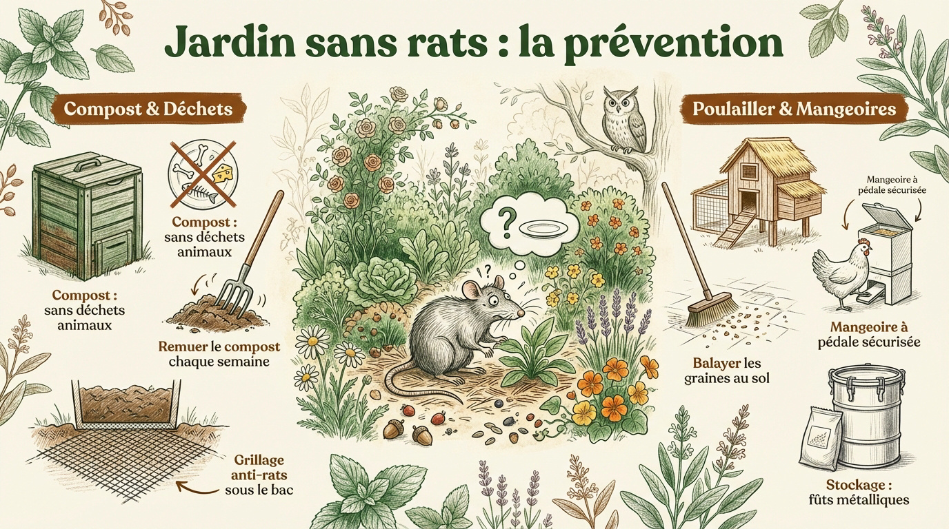 Protection du jardin contre l'invasion des rats par des méthodes préventives