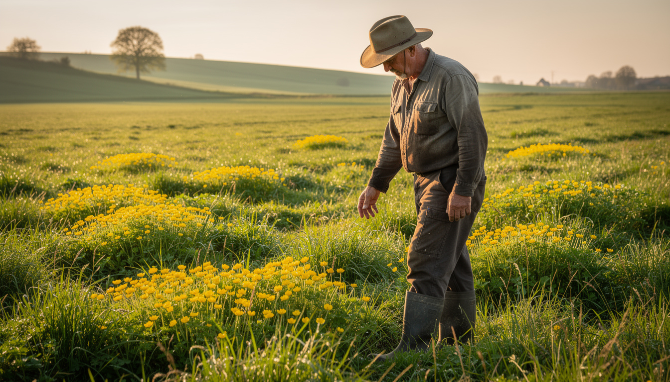 découvrez des méthodes efficaces pour éliminer les boutons d'or dans votre pâture et préserver la santé de vos prairies.