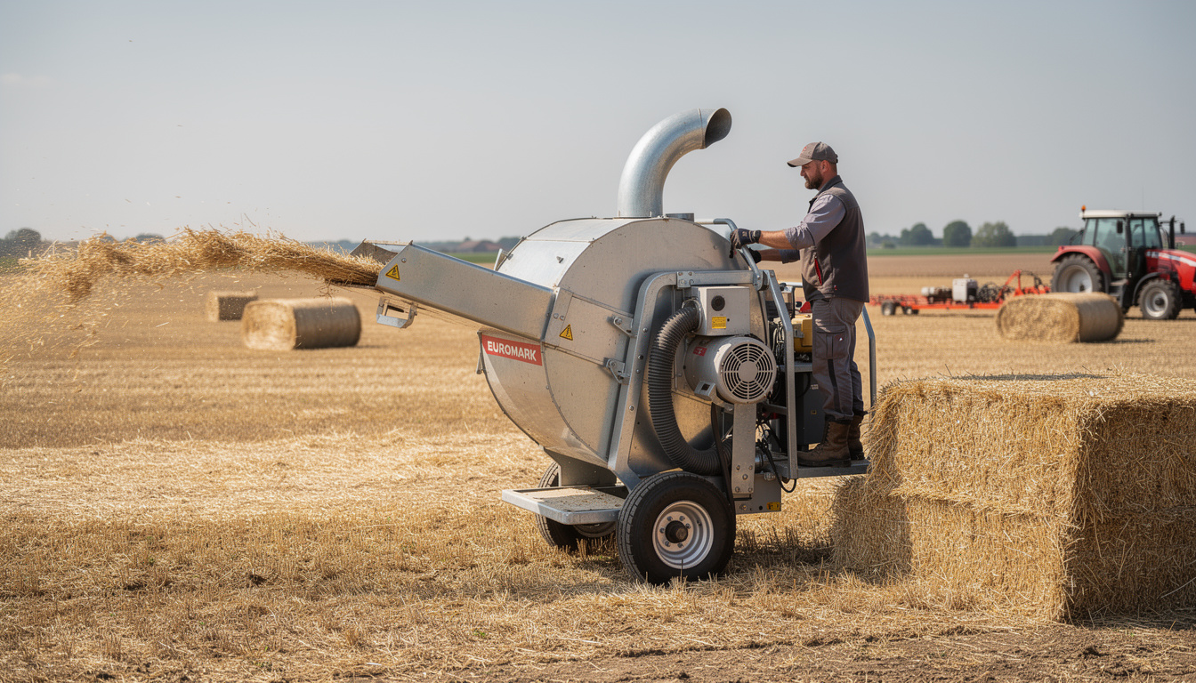 découvrez les caractéristiques et l'utilisation de la pailleuse euromark, un équipement essentiel pour faciliter la distribution de la paille dans les exploitations agricoles.