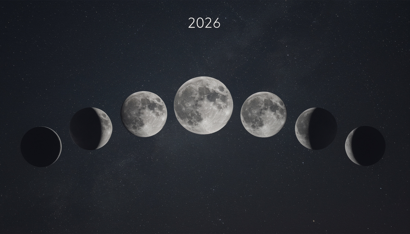découvrez le calendrier des lunes en 2026 avec notre guide complet pour suivre facilement toutes les phases lunaires tout au long de l'année.