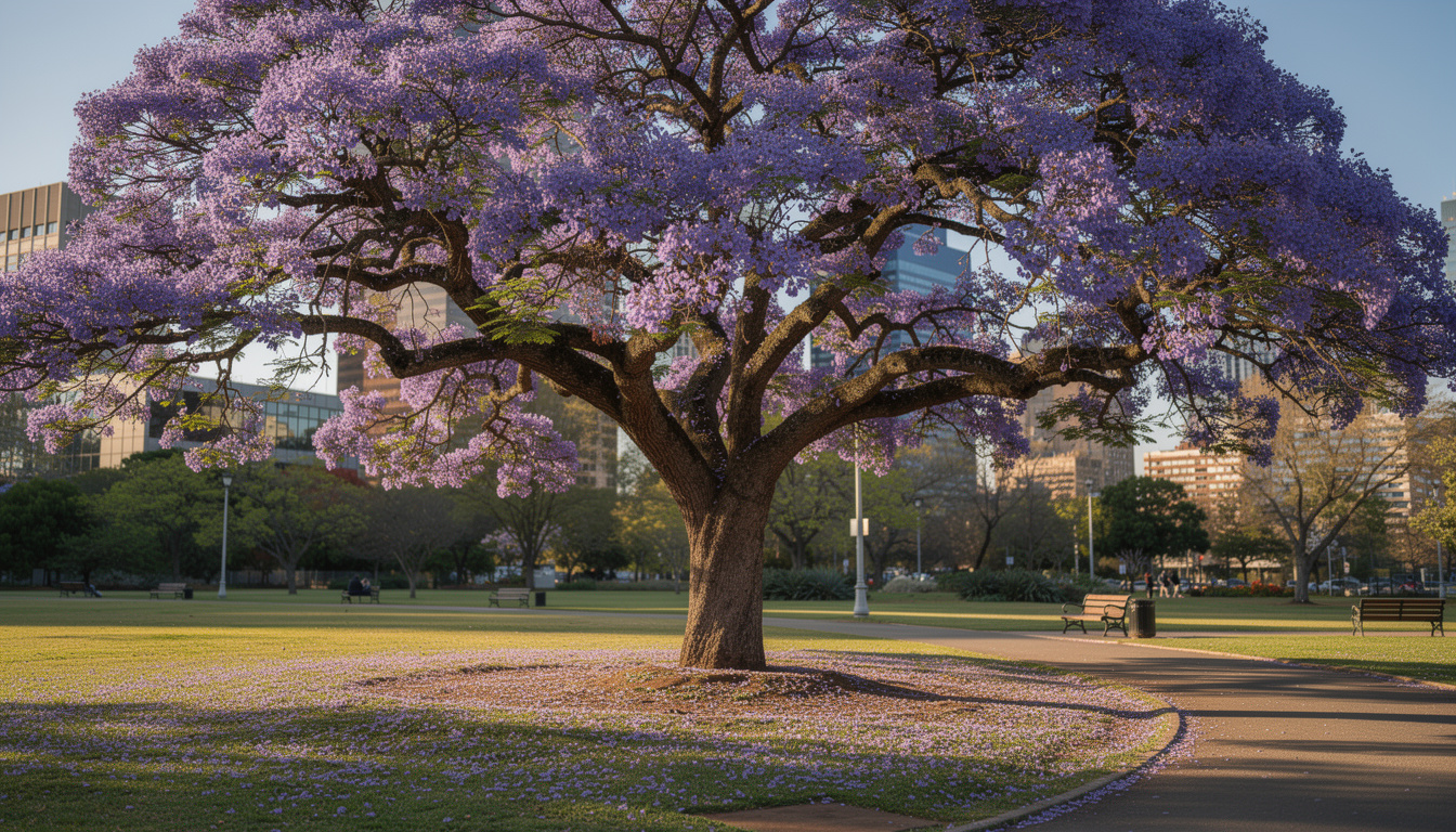 découvrez tout sur le jacaranda mimosifolia avec notre guide complet : caractéristiques, conseils de culture et entretien pour un arbre en pleine floraison.