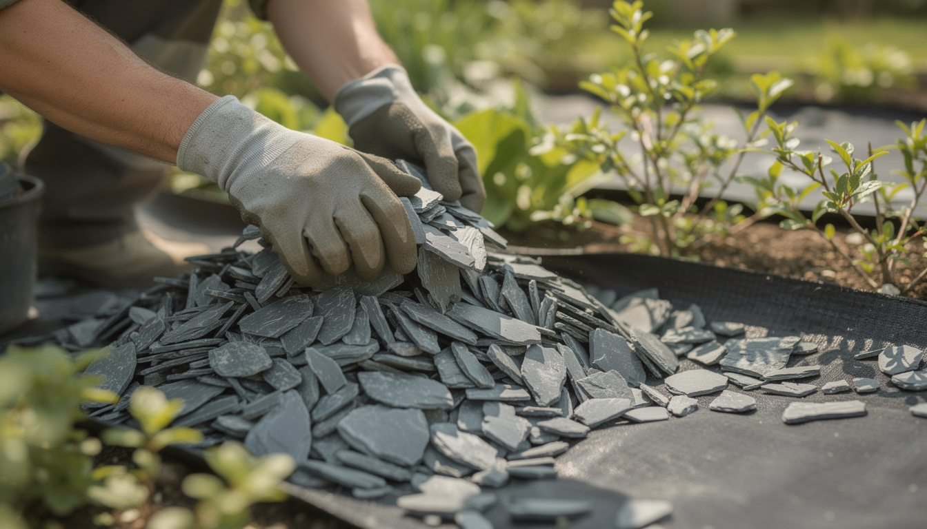 découvrez comment utiliser les ardoises en paillage pour entretenir un jardin durable, préserver l'humidité du sol et limiter la croissance des mauvaises herbes.